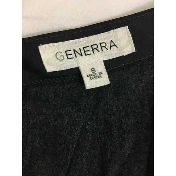 Generra Womens Charcoal Gray Black V Neck Tank Top - Picture 5 of 6